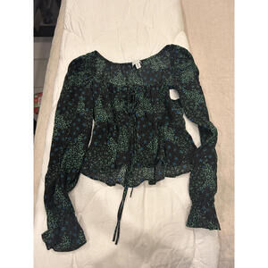 Women's Topshop Long Sleeve Blouse US4